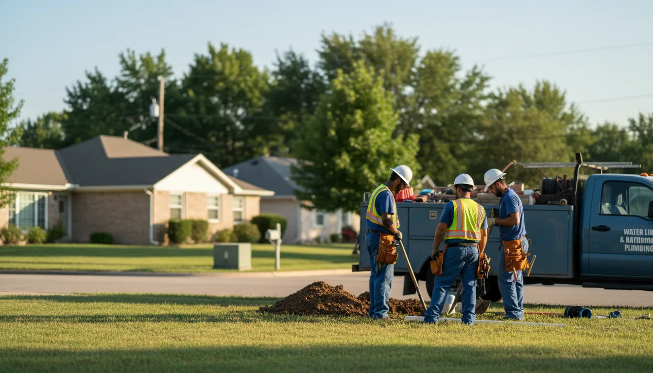 Residential water line and bathroom plumbing service in Starlight, PA